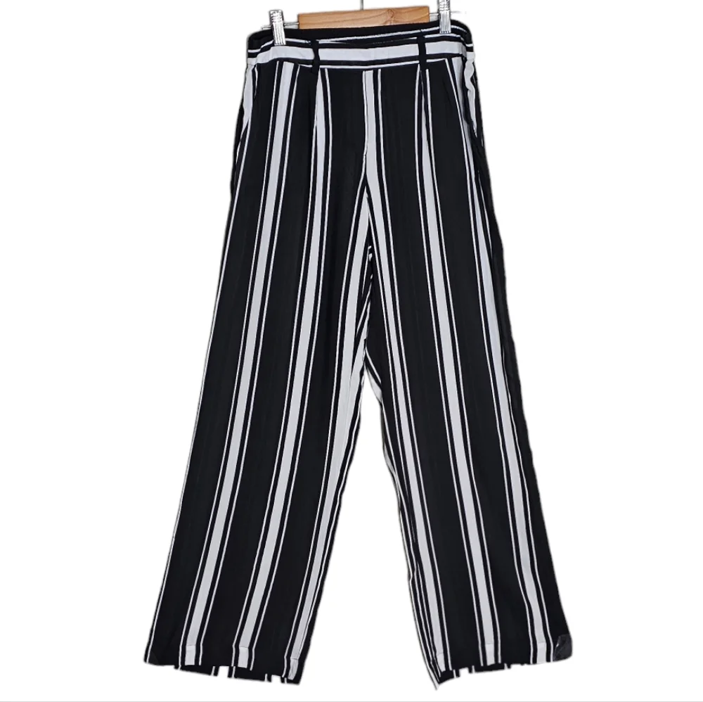 Zac & Rachel Striped Slim-Fit Pull-on Palazzo Pants Size 6 - Picture 5 of 7
